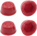 Set of 4 Red Plastic Wheel Hub Caps for 1/4 Inch Wagon Axles with Rust Protection Magic Cars Variant 0