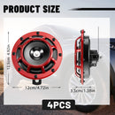 4 Pcs 12V Electric Car Train Horn Set with Super Loud Sound and Red Protective Grill Magic Cars 1