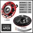 4 Pcs 12V Electric Car Train Horn Set with Super Loud Sound and Red Protective Grill Magic Cars 3