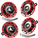 4 Pcs 12V Electric Car Train Horn Set with Super Loud Sound and Red Protective Grill Magic Cars Variant 0