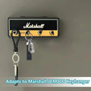 Set of 4 Guitar Plug Keychains with Leather Keyring for Marshall Amps Magic Cars 1