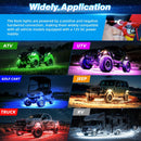 4-Pod Alloy LED Rock Lights Waterproof for ATV UTV Golf Cart Truck RZR SXS Magic Cars 4