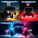 4-Pod Alloy LED Rock Lights Waterproof for ATV UTV Golf Cart Truck RZR SXS Magic Cars 5