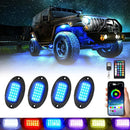 4-Pod Alloy LED Rock Lights Waterproof for ATV UTV Golf Cart Truck RZR SXS Magic Cars Variant 0