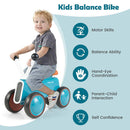 4-Wheel Blue Baby Balance Bike Without Pedals Magic Cars 2