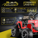 400W 24V Two-Seater Electric Kids’ Truck with Parental Remote Control and USB Port Magic Cars 4