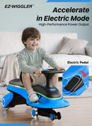 45W 5.5A Light-Up Electric Wiggle Car with Pedal and Rechargeable Battery 2-in-1 Magic Cars 1