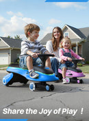 45W 5.5A Light-Up Electric Wiggle Car with Pedal and Rechargeable Battery 2-in-1 Magic Cars 5