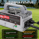 48V 15A Smart Golf Cart Battery Charger with 3-Pin Round Plug for Club Car Magic Cars 4
