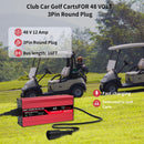 48V Golf Cart Battery Charger with 12A Output and 3-Pin Round Plug for 12A Club Car Magic Cars 1