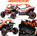 48V Electric 4WD Kids 2-Seater UTV Ride-On Truck with 800W Motor and Remote Control Orange Magic Cars 2