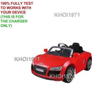 4FT Wall Charger AC Adapter 12V for KL-7008 Audi R8 Spyder Ride-On Toy Magic Cars 2