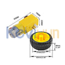 4PCS DC Electric Motors with Plastic TT Motor Tires and Wheels for Arduino Smart Car Magic Cars 2