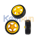 4PCS DC Electric Motors with Plastic TT Motor Tires and Wheels for Arduino Smart Car Magic Cars 6