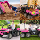 24V 4WD Electric 2-Seater Ride-On Dump Truck Car with Remote Control, Music, and 6 Wheels UTV Magic Cars 1