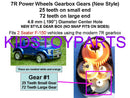 4-Pack Power Wheels Racer Gear Set with 25/72 Teeth, Compatible with
