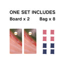 4x2 FT Large Wooden Cornhole Board Set of 2 with 8 Outdoor Game Bags Magic Cars 8