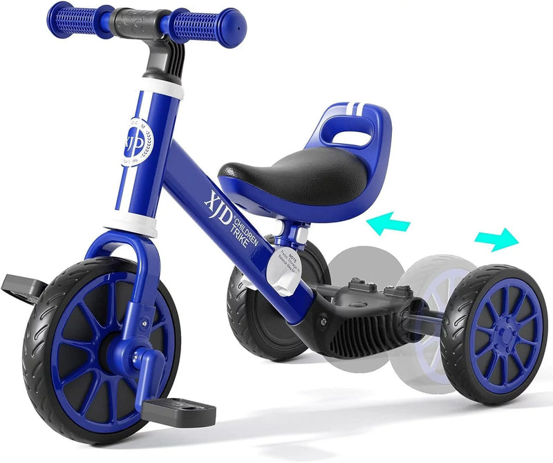 tricycles scooters pedal car 5 in 1 Toddler Bike for 1-4 Years Old Boys Girls Tricycles for Balance Training Blue