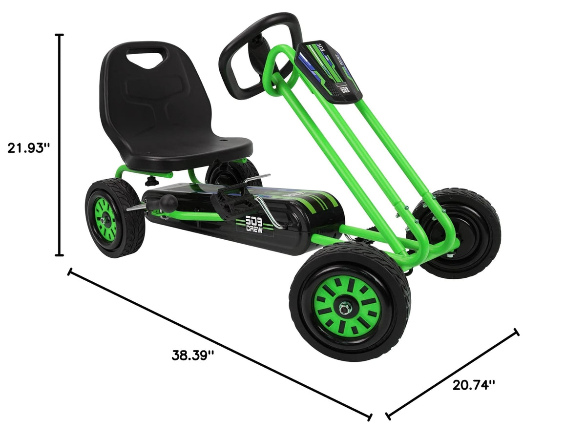 kettcar pedal car parts 509 Crew Rocket Pedal Go Kart - Green | Pedal Car
