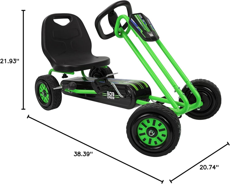 509 Crew Rocket Pedal Go Kart - Green | Pedal Car | Ride On Toys