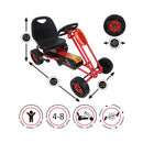 Red Rocket Pedal Go-Kart Ride-On Toy for Boys and Girls Magic Cars 1