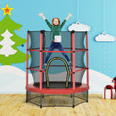 5FT Kids Trampoline with Safety Enclosure Net, Springless Design, Protective Pad, and Steel Frame Magic Cars 10