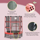5FT Kids Trampoline with Safety Enclosure Net, Springless Design, Protective Pad, and Steel Frame Magic Cars 3