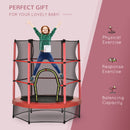 5FT Kids Trampoline with Safety Enclosure Net, Springless Design, Protective Pad, and Steel Frame Magic Cars 7