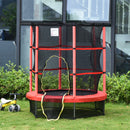 5FT Kids Trampoline with Safety Enclosure Net, Springless Design, Protective Pad, and Steel Frame Magic Cars 8