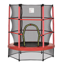 5FT Kids Trampoline with Safety Enclosure Net, Springless Design, Protective Pad, and Steel Frame Magic Cars 9