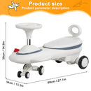 6.7V Electric Wiggle Car with Pedal, 2-in-1 Light and Music Feature for Ages 1-6 Magic Cars 6
