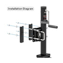6-Inch Dual Wheel Trailer Jack with 13-Inch Vertical Travel and 1500 lbs Capacity for RVs Magic Cars 4
