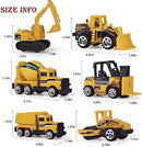 Kids Construction Vehicle Toy Set with Bulldozer and Forklift - 6 Pack Magic Cars 7