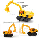 Kids Construction Vehicle Toy Set with Bulldozer and Forklift - 6 Pack Magic Cars 8