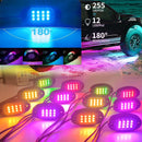 6 Pod Multicolor LED Rock Lights for UTVs, ATVs, Golf Carts, Trucks, SXS, SUVs, RZRs with Music Sync Magic Cars 1