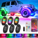 6 Pod Multicolor LED Rock Lights for UTVs, ATVs, Golf Carts, Trucks, SXS, SUVs, RZRs with Music Sync Magic Cars Variant 0