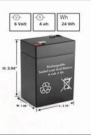 6V 4.0Ah Rechargeable Battery for Children's Ride-On Vehicles Magic Cars Variant 0