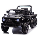 6-Wheels Kids 12V Electric Ride-On Truck with Remote, LED Lights, Music, and MP3 Player - Black Magic Cars 10