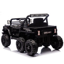 6-Wheels Kids 12V Electric Ride-On Truck with Remote, LED Lights, Music, and MP3 Player - Black Magic Cars 11