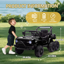 6-Wheels Kids 12V Electric Ride-On Truck with Remote, LED Lights, Music, and MP3 Player - Black Magic Cars 3