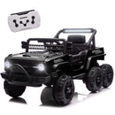 6-Wheels Kids 12V Electric Ride-On Truck with Remote, LED Lights, Music, and MP3 Player - Black Magic Cars Variant 0