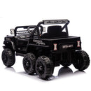 6-Wheels 12V Electric Ride-On Truck Toy with Remote, LED Lights, and MP3 Player for Kids, Black Magic Cars 11