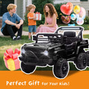 6-Wheels 12V Electric Ride-On Truck Toy with Remote, LED Lights, and MP3 Player for Kids, Black Magic Cars 7