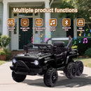 6-Wheels 12V Electric Ride-On Truck Toy with Remote, LED Lights, and MP3 Player for Kids, Black Magic Cars Variant 0
