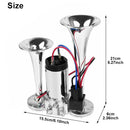 600dB 12V Air Horn Kit with Dual Trumpets and Air Compressor – Super Loud Sound Magic Cars 4