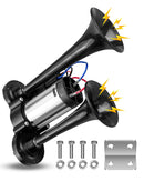 600DB Dual Air Horn Trumpets Super Loud Electric Car Horn Kit with Air Compressor Magic Cars Variant 0