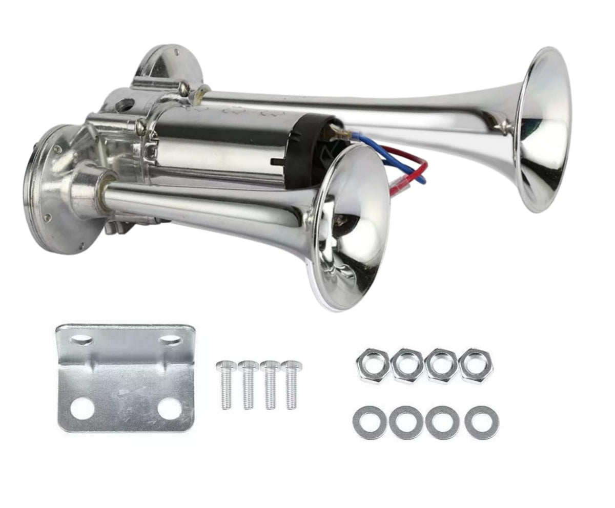 600DB Super Loud Dual Electric Train Horns for Trucks, SUVs, Cars