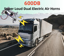 600DB Super Loud Dual Electric Train Horns for Trucks SUVs Cars Boats and More Magic Cars 1