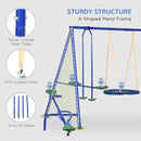 5-in-1 Heavy Duty A-Frame Swing Set for Backyard Outdoor Play Magic Cars 4