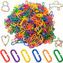 620PCS Colorful C-Clips Plastic Chain Links for Bird Toys and Educational Projects Magic Cars 1
